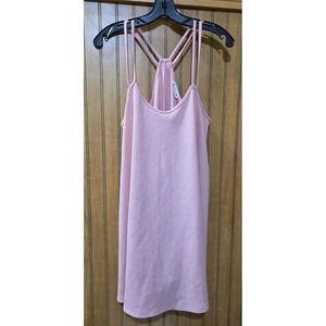 HUG Pink‎ Sparkle Mini Dress Sleeveless Casual Party Dress Stretch Size M
